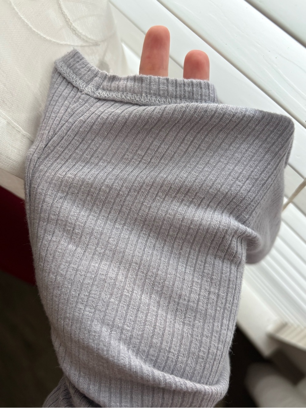 Z Supply Grey-ish Lavender Ribbed Tank - Picture 4 of 4